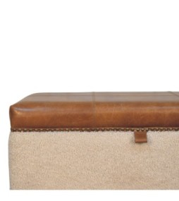 Boucle Lid- up Storage Ottoman