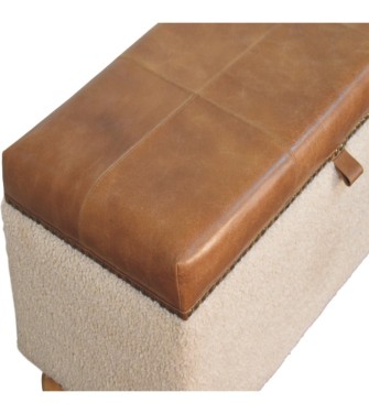 Boucle Lid- up Storage Ottoman