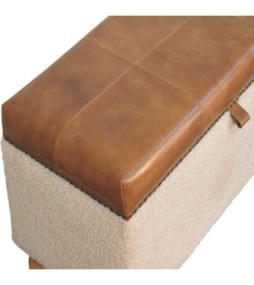 Boucle Lid- up Storage Ottoman