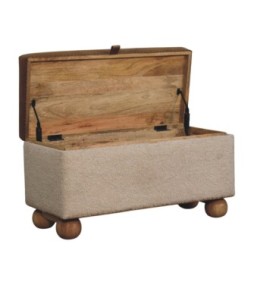 Boucle Lid- up Storage Ottoman