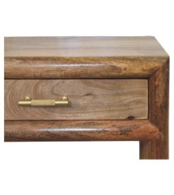 Table de chevet Regency aspect chêne tissé avec tiroir