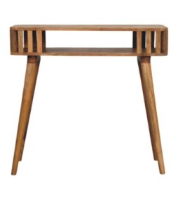 Slatted Oak-ish Console