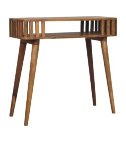 Slatted Oak-ish Console