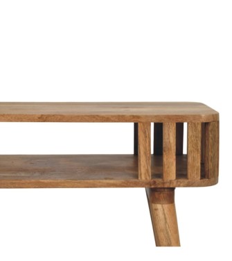 Slatted Oak-ish Console