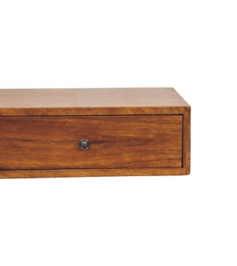 Lunar 2 Drawer Chestnut Wall Mounted Console