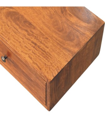 Lunar 2 Drawer Chestnut Wall Mounted Console