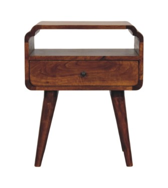 Table de chevet Newton finition châtaigne
