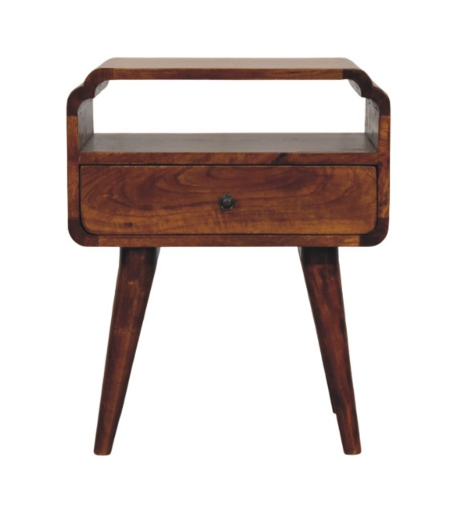 Table de chevet Newton finition châtaigne