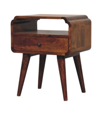 Table de chevet Newton finition châtaigne