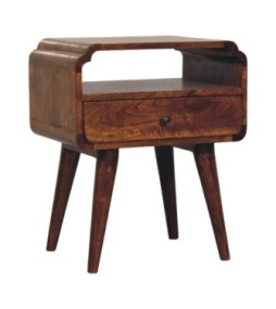 Table de chevet Newton finition châtaigne