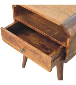 Table de chevet Newton finition châtaigne