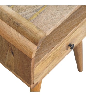 Table de chevet Newton aspect chêne