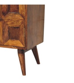 Buffet Solis sculpté à 4 portes finition châtaigne