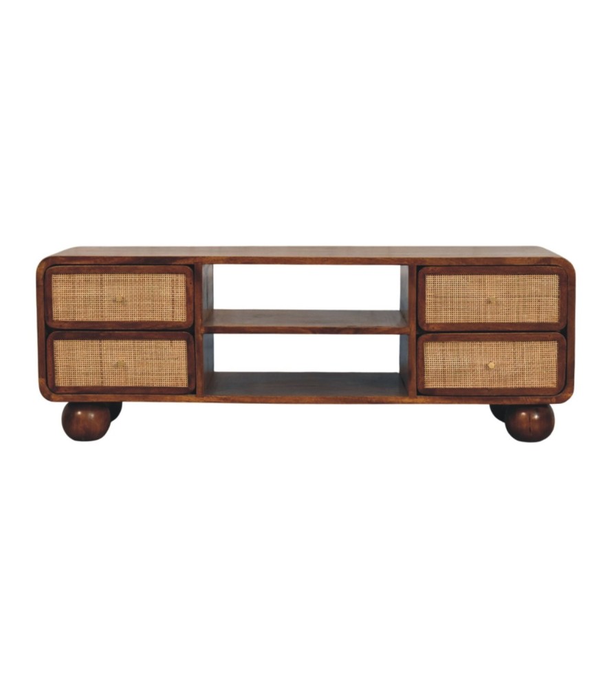 Larissa 4 Drawer Chestnut Media Unit