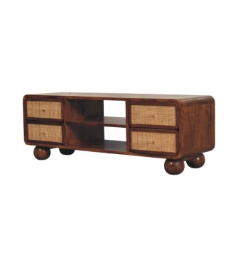 Larissa 4 Drawer Chestnut Media Unit