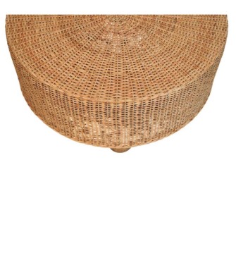 Regency Round Woven Coffee Table with Ball Feet