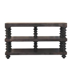 Spindle Shelf Console in Carbon Ash