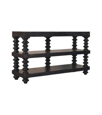 Spindle Shelf Console in Carbon Ash