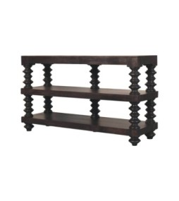 Spindle Shelf Console in Carbon Ash