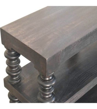 Spindle Shelf Console in Carbon Ash