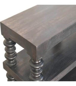 Spindle Shelf Console in Carbon Ash