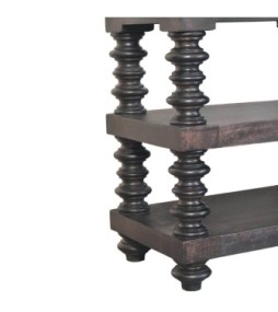 Spindle Shelf Console in Carbon Ash
