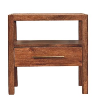 Table de chevet en rotin safran