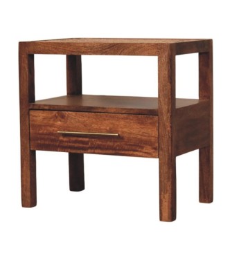 Table de chevet en rotin safran