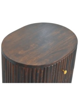 Table de chevet incurvée à 3 tiroirs