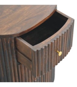 Table de chevet incurvée à 3 tiroirs