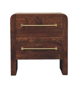 Table de chevet Aurelio en chêne fumé