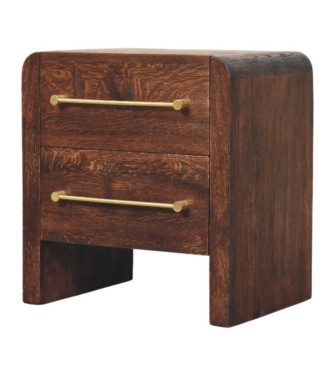 Table de chevet Aurelio en chêne fumé