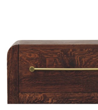Table de chevet Aurelio en chêne fumé