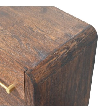Table de chevet Aurelio en chêne fumé