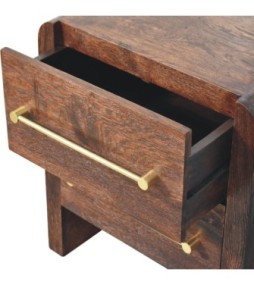 Table de chevet Aurelio en chêne fumé