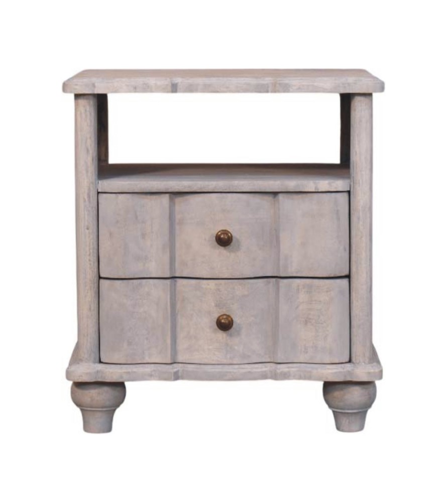 Table de chevet ouverte Lume Washed