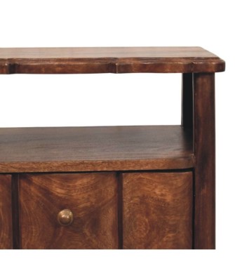 Table de chevet à étagère Lume Roasted