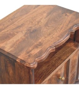 Table de chevet à étagère Lume Roasted