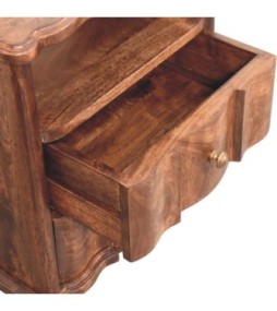Table de chevet à étagère Lume Roasted