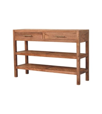 Saffron Rattan Console