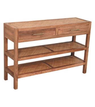 Saffron Rattan Console