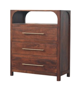 Arched Edge 3 Drawer Chest