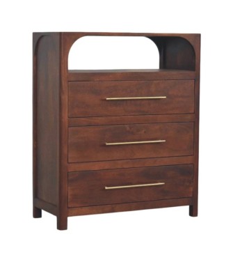 Arched Edge 3 Drawer Chest