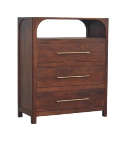 Arched Edge 3 Drawer Chest