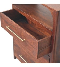 Arched Edge 3 Drawer Chest